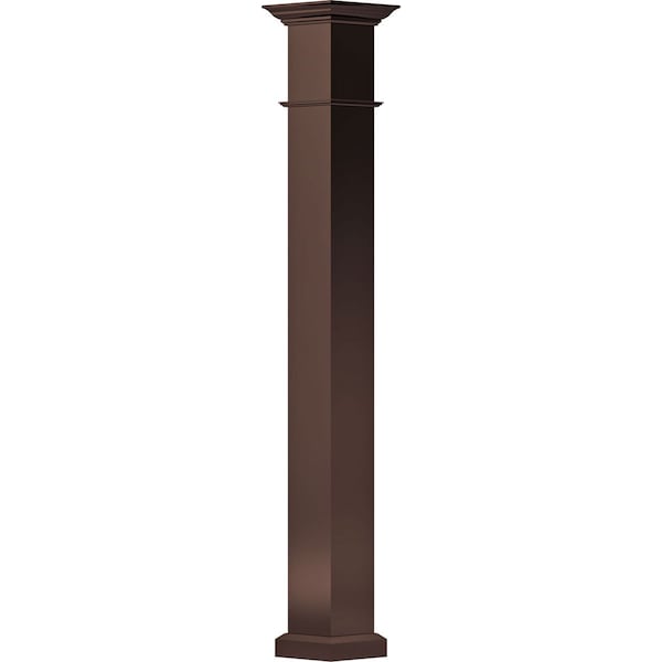 Ekena Millwork 6" x 9' Endura-Aluminum Wellington Style Column, Square Shaft For Post Wrap Installation Non-Tapered EA0609INPSBWEWE - main